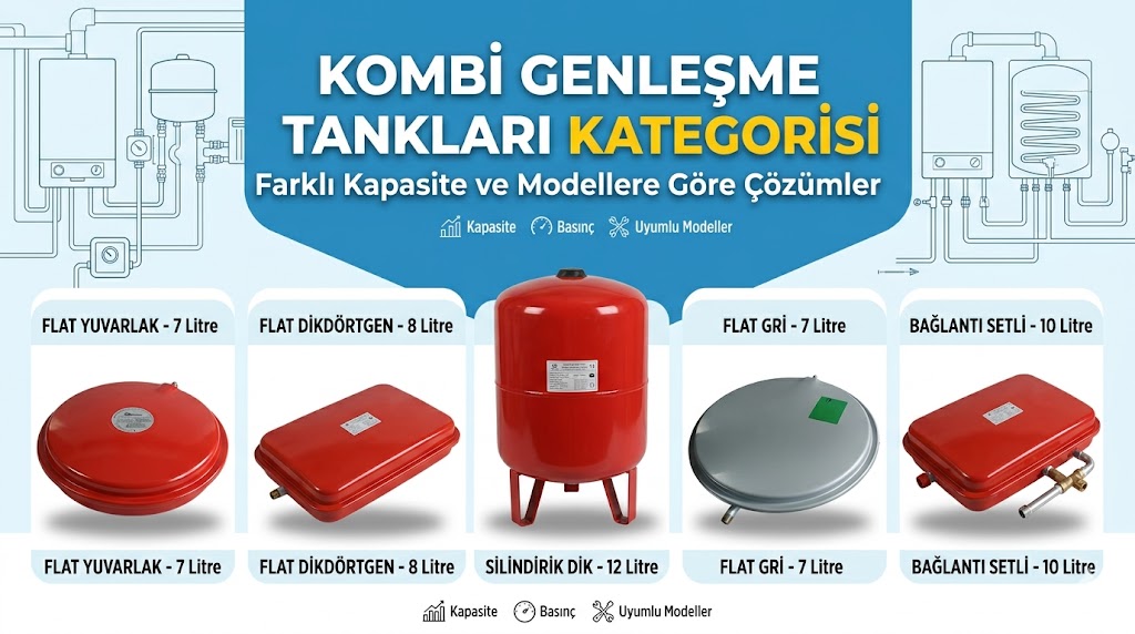 Demirdöküm / Protherm / Alarko Uyumlu Kombi Genleşme tankı